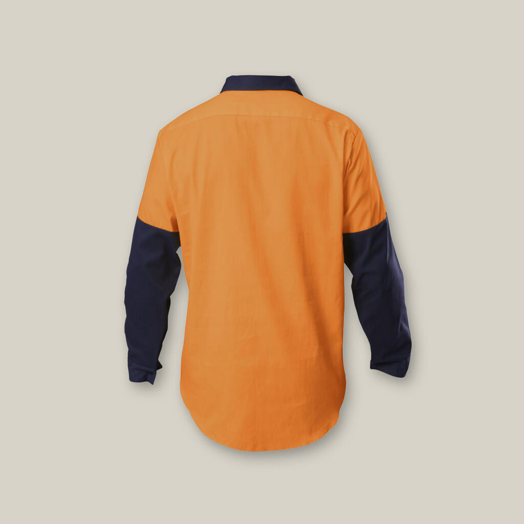 Hard Yakka Y07984 Hi-vis Cotton Drill Closed Front L/S Shirt