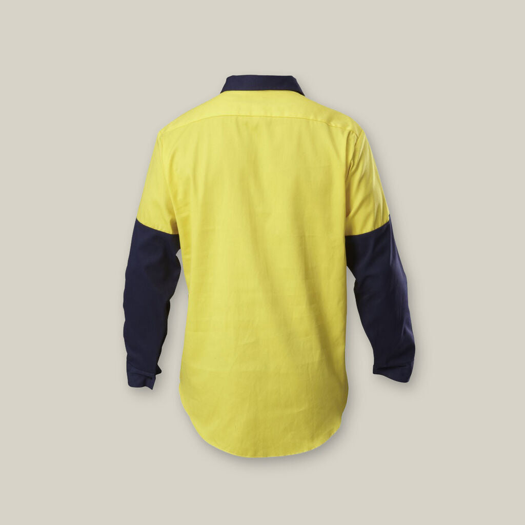 Hard Yakka Y07984 Hi-vis Cotton Drill Closed Front L/S Shirt