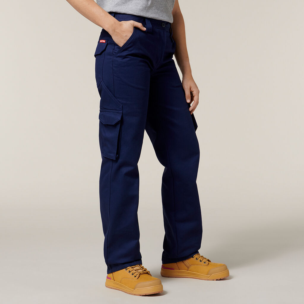Hard Yakka Y08850 Women's Foundations Drill Cargo Pant-Navy