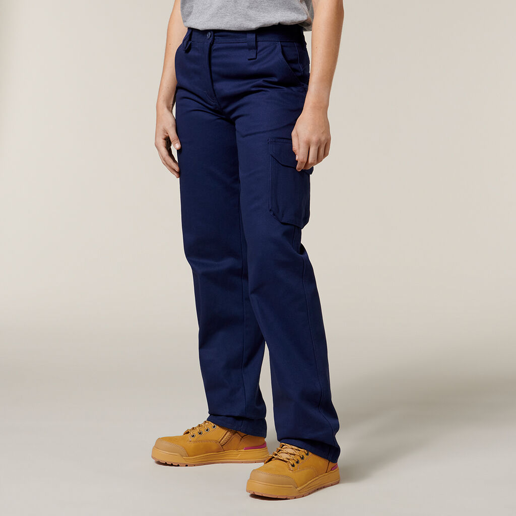 Hard Yakka Y08850 Women's Foundations Drill Cargo Pant-Navy