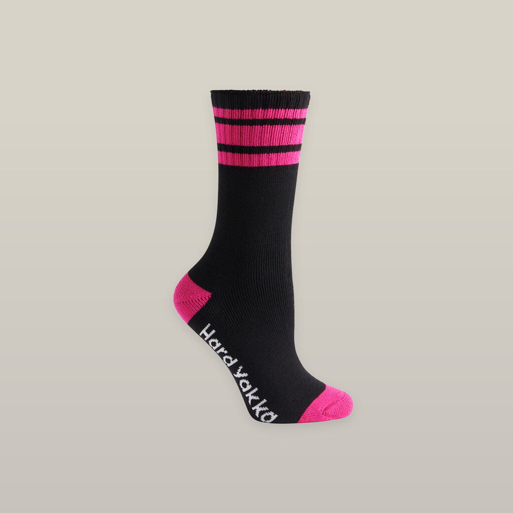 Hard Yakka Y26455 Women's Bamboo Sock 3 Pack-Size 3-8