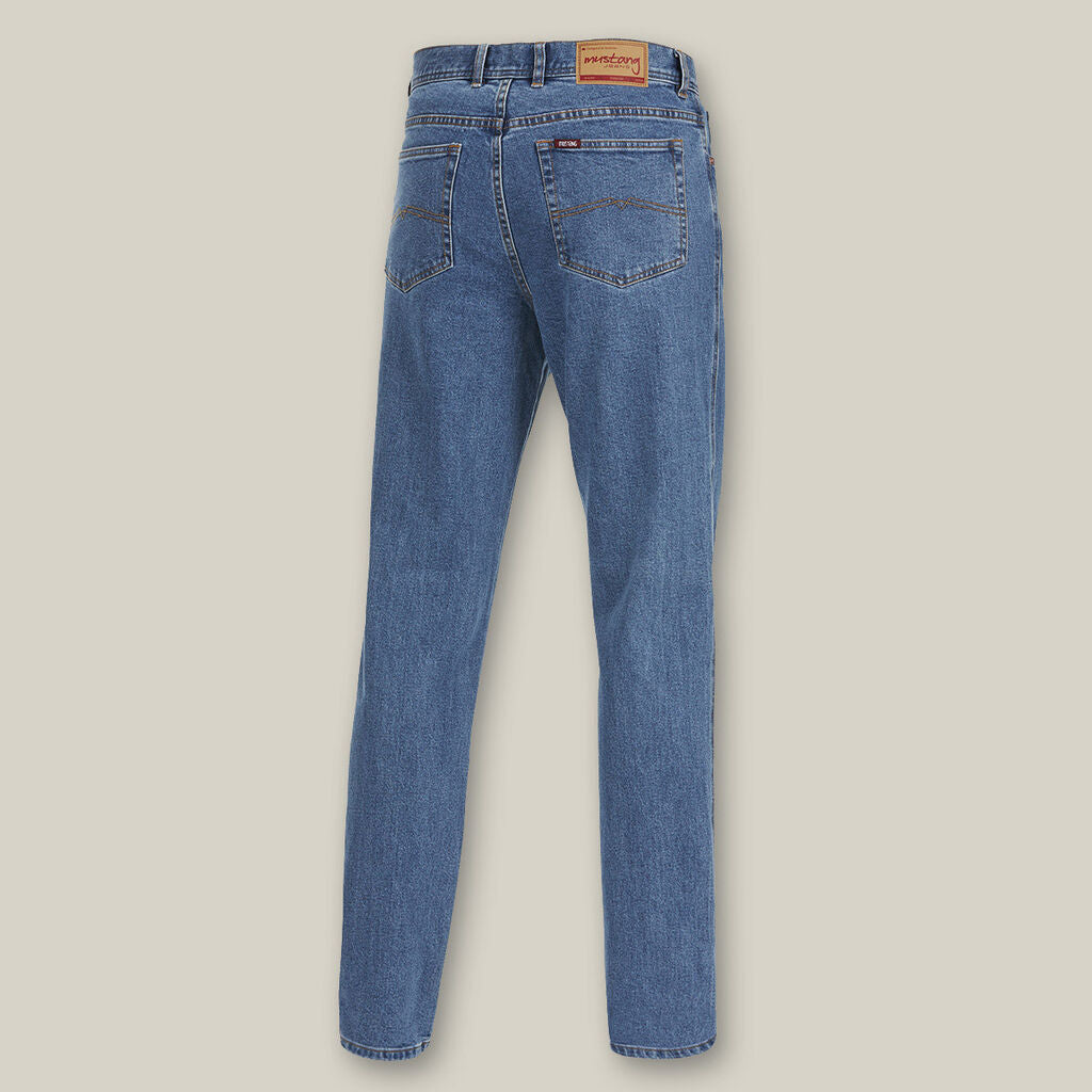 Hard Yakka Y43245 Mustang Regular Fit Stretch Work Jean -Stonewash