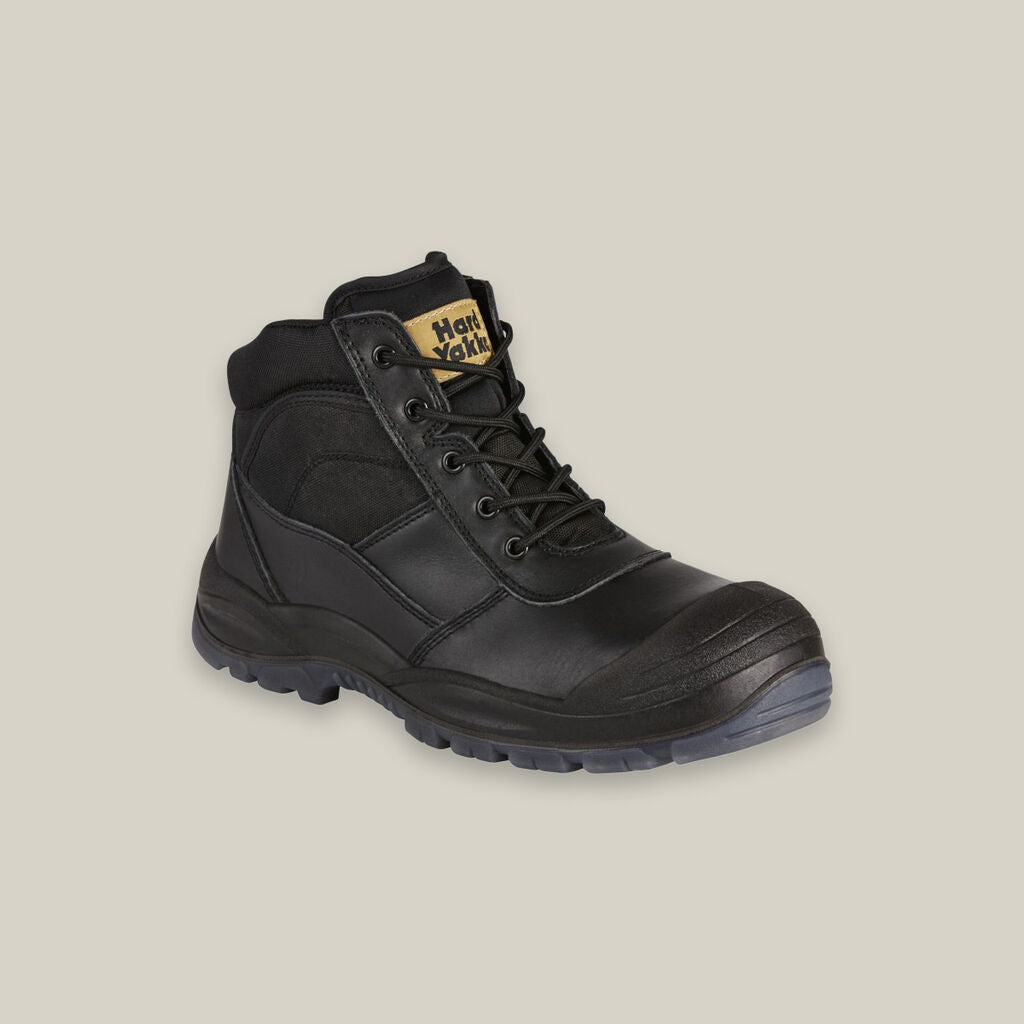 Hard Yakka Y60125 Foundations Utility Black Zip Side Safety Boot