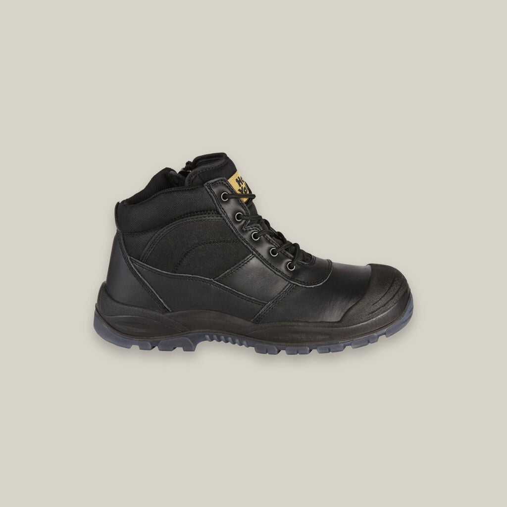 Hard Yakka Y60125 Foundations Utility Black Zip Side Safety Boot