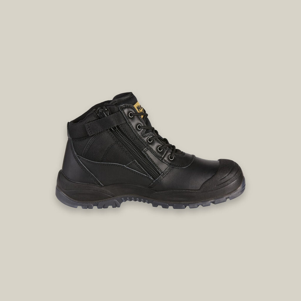 Hard Yakka Y60125 Foundations Utility Black Zip Side Safety Boot