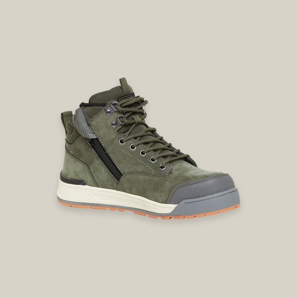 Hard Yakka Y60203 3056 Zip Side 5″ Safety Boot Olive