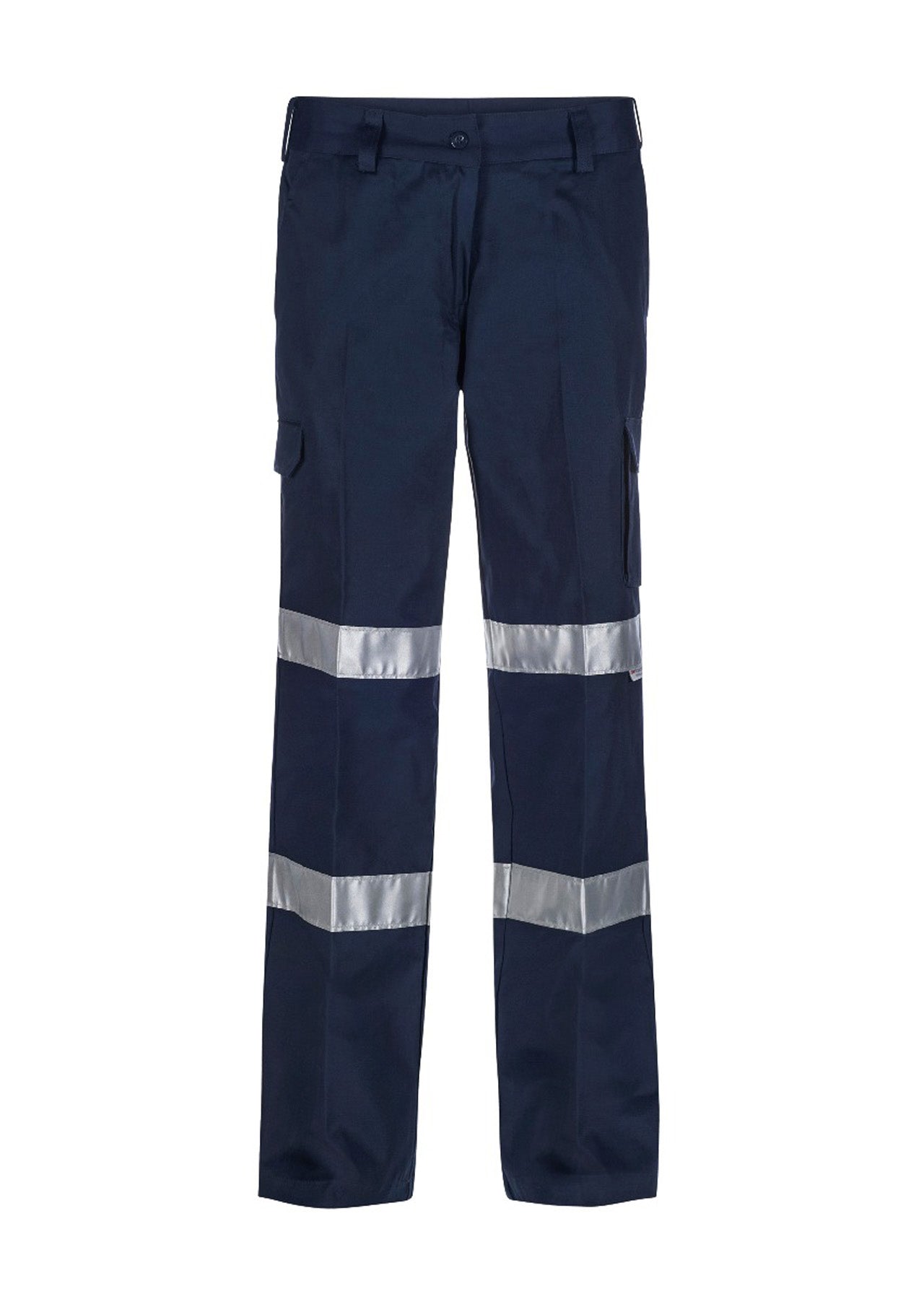 Workcraft WPL075 Ladies Cargo Hi-vis Pants-Navy