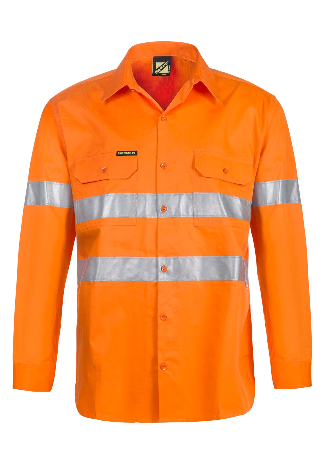 Workcraft WS4131 Lightweight Hi vis L/S Vented Cotton Drill Shirt