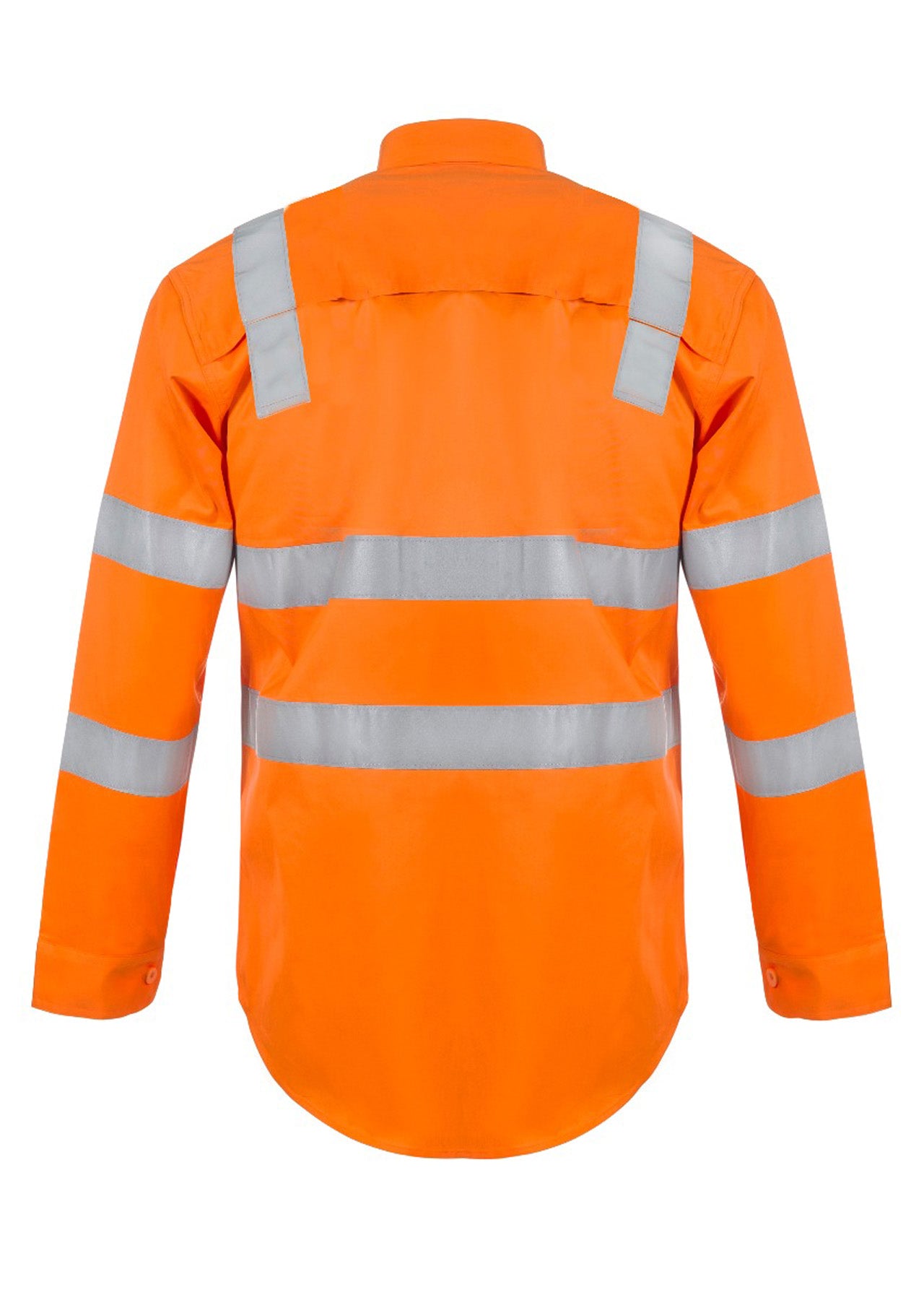 Workcraft WS6011 Lightweight Hi vis Vented Cotton Drill Shirt With Semi Gusset And Shoulder Pattern CSR Reflective Tape