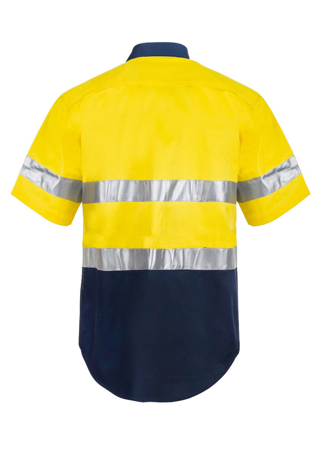 Workcraft WS4001 Hi Vis Short Sleeve Cotton Drill Reflective Shirt