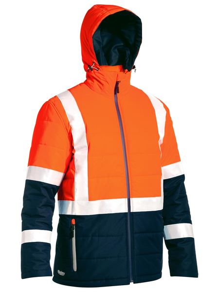 Bisley BJ6929HT Taped Two Tone Hi-Vis Puffer Jacket