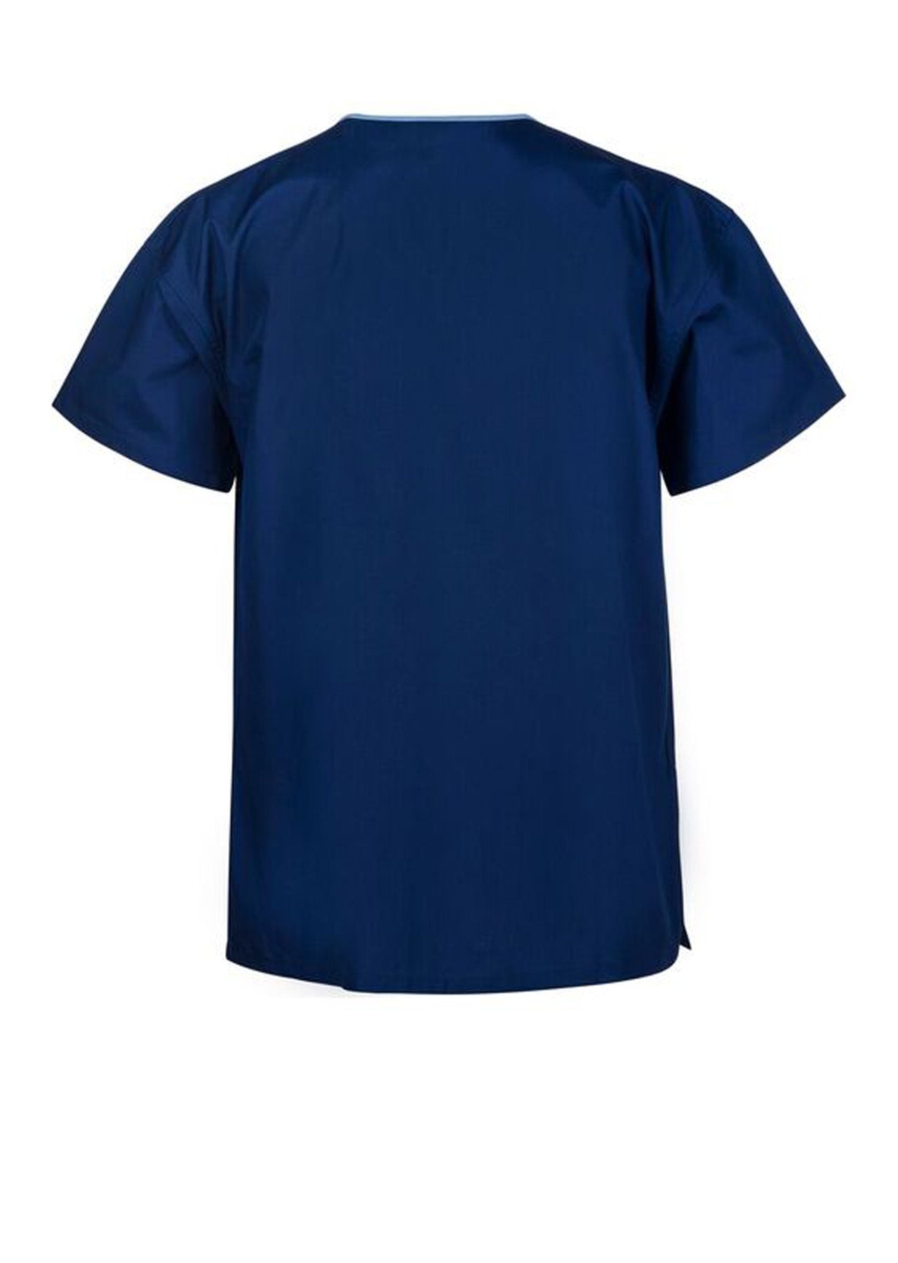 Medi8 M88010 Reversible Unisex Scrub Top With Contrast Trim-Dark Blue