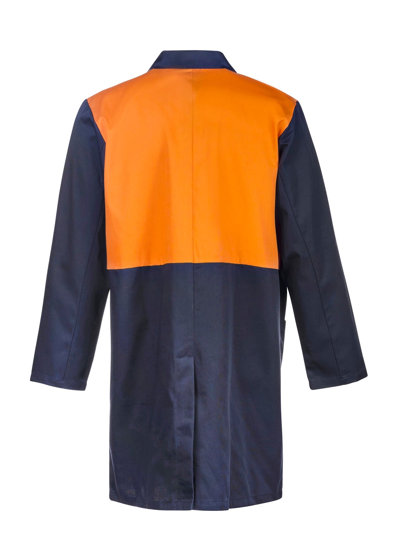 Workcraft WJ047 Hi-vis Two Tone Dustcoat With Patch Pockets- L/S