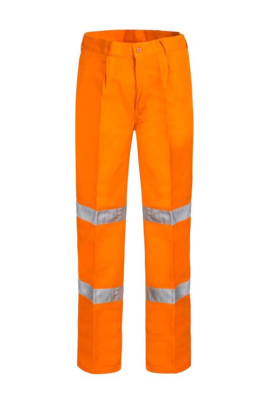 Workcraft WP4006 Reflective Single Pleat Cotton Drill Trouser