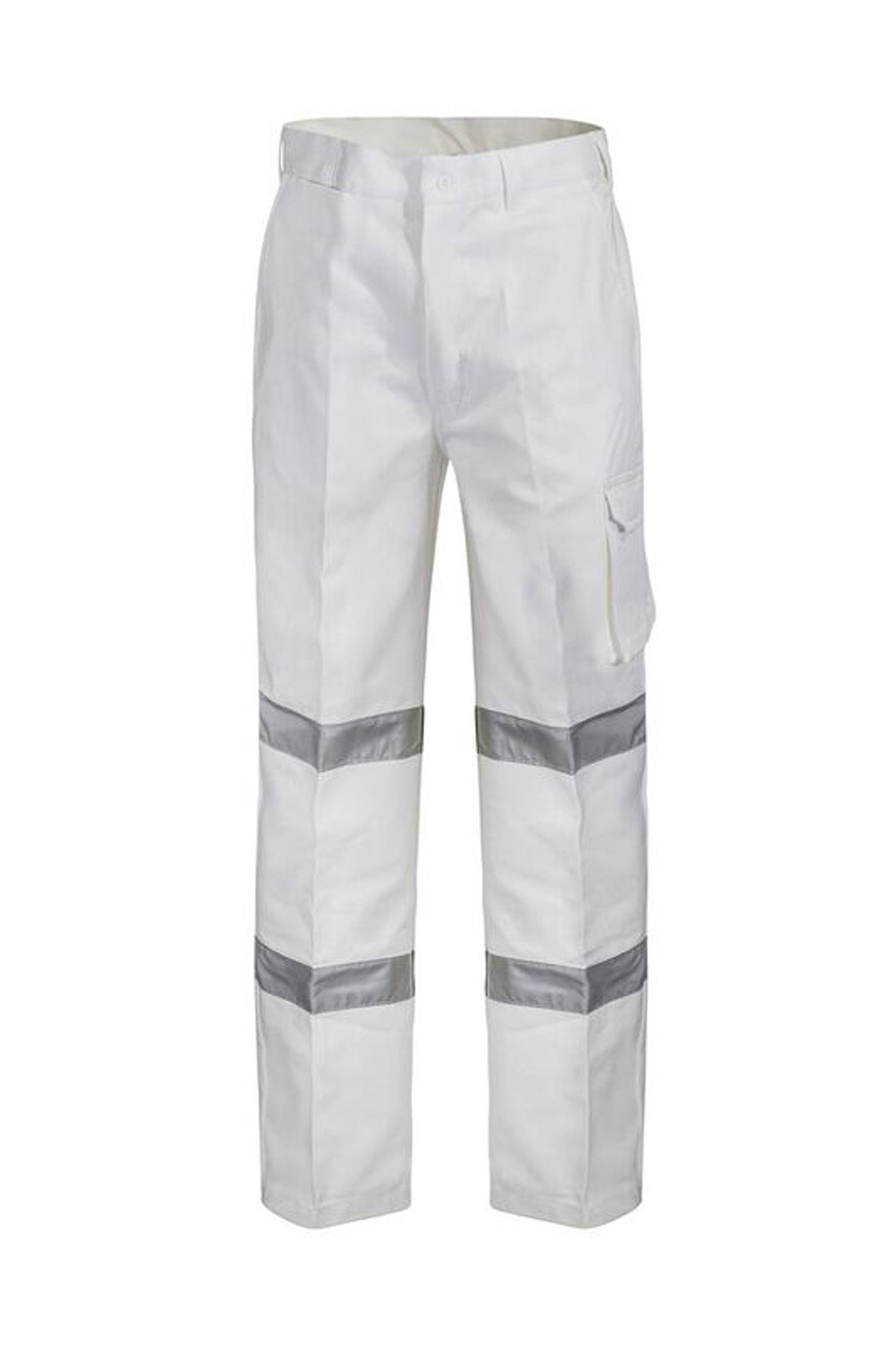 Workcraft WP3223 Hi vis Cargo Drill Pants 3m Tape-White