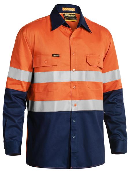 Bisley BS6448T 3m Taped Two Tone Hi-vis Men's Industrial Cool Vented Shirt