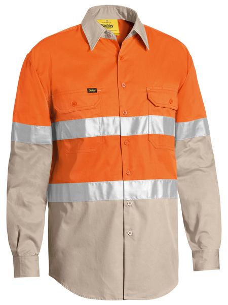 Bisley BS6696T Taped Hi Vis Cool Lightweight L/S Shirt