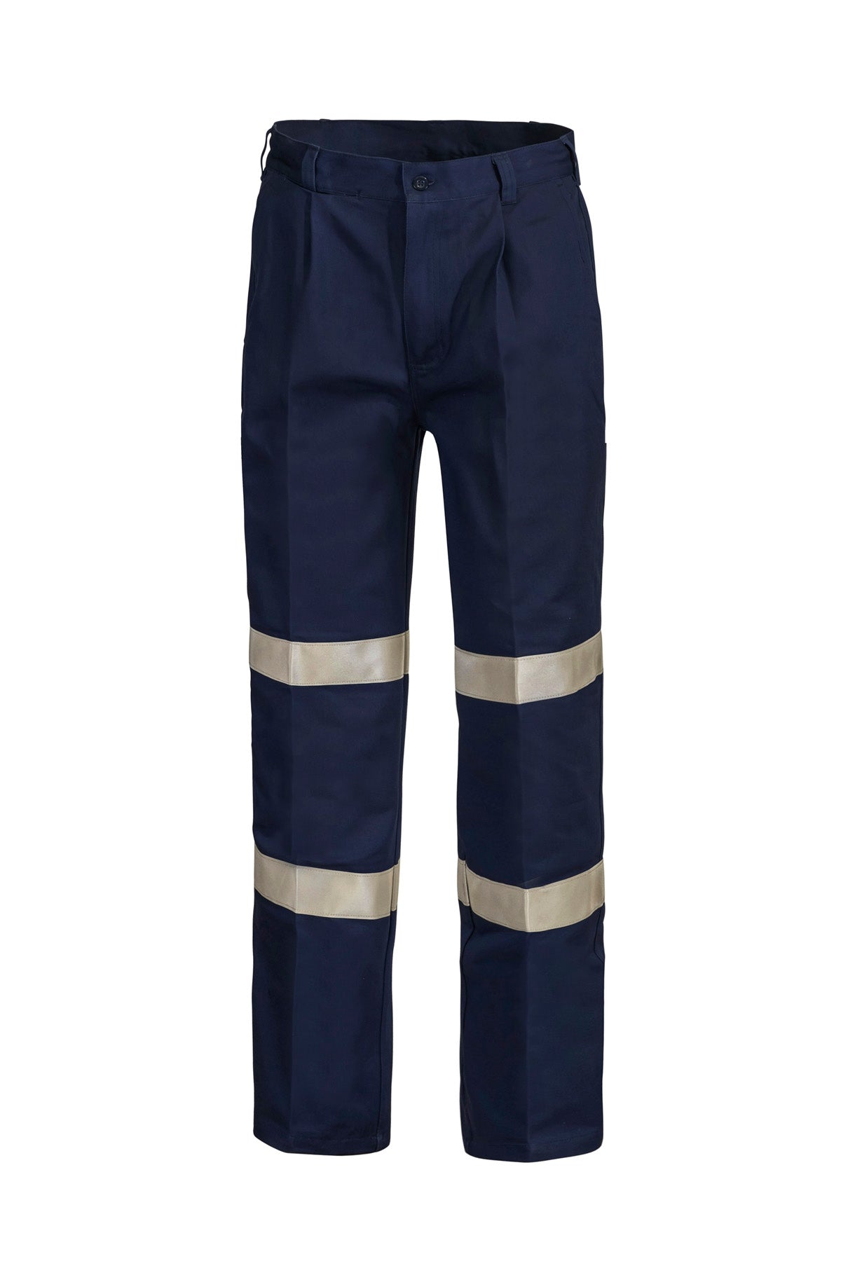 Workcraft WP3045 Classic Pleat Cotton Drill Trouser-Navy