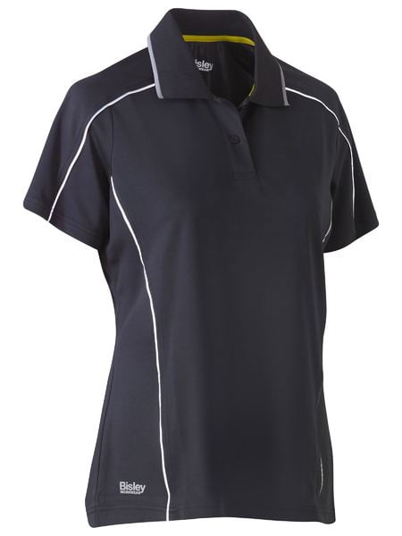 Bisley BKL1425 Women's Cool Mesh Polo With Reflective Piping