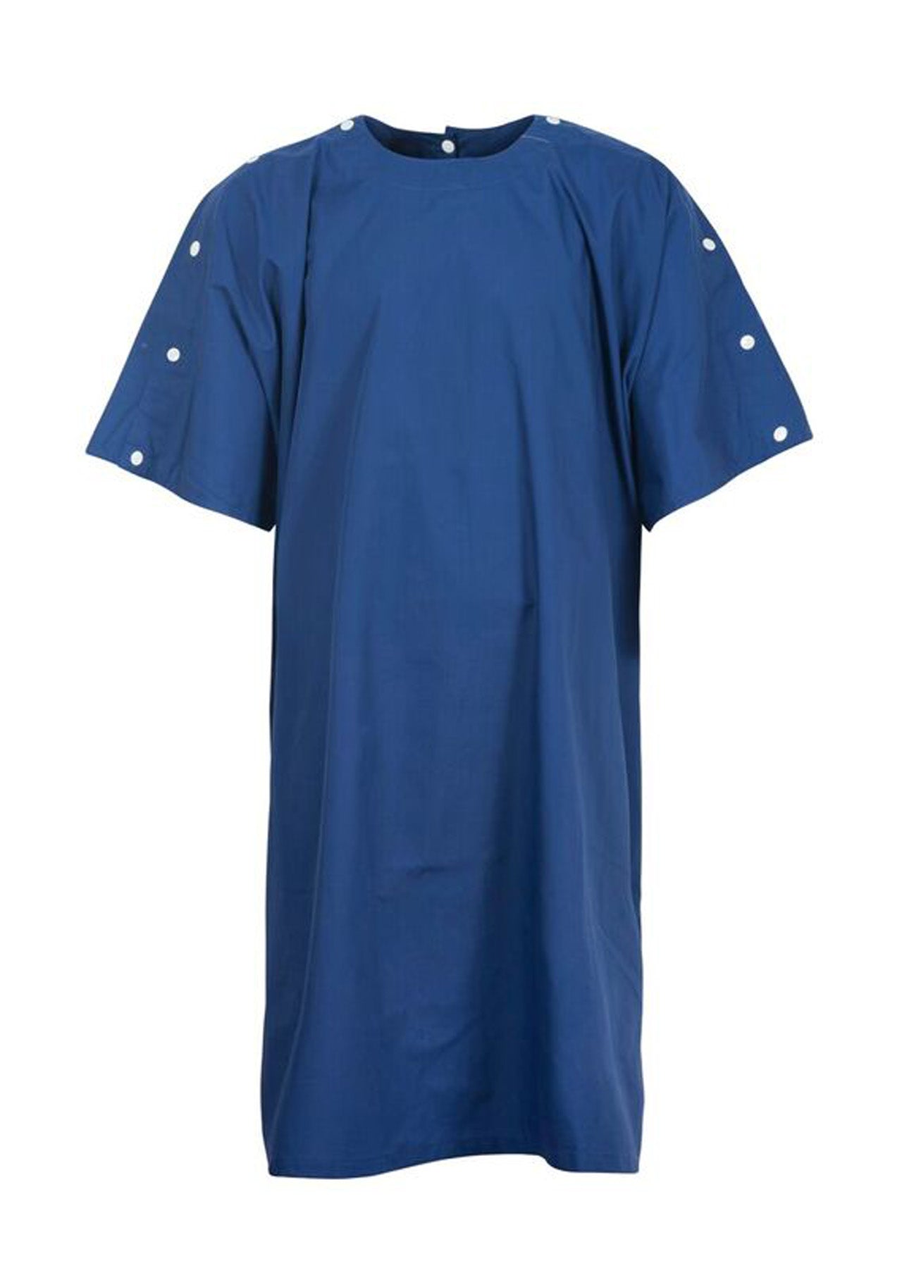 Medi8 M811255 Bariatric Gown With Neck And Shoulder Studs-Dark Blue