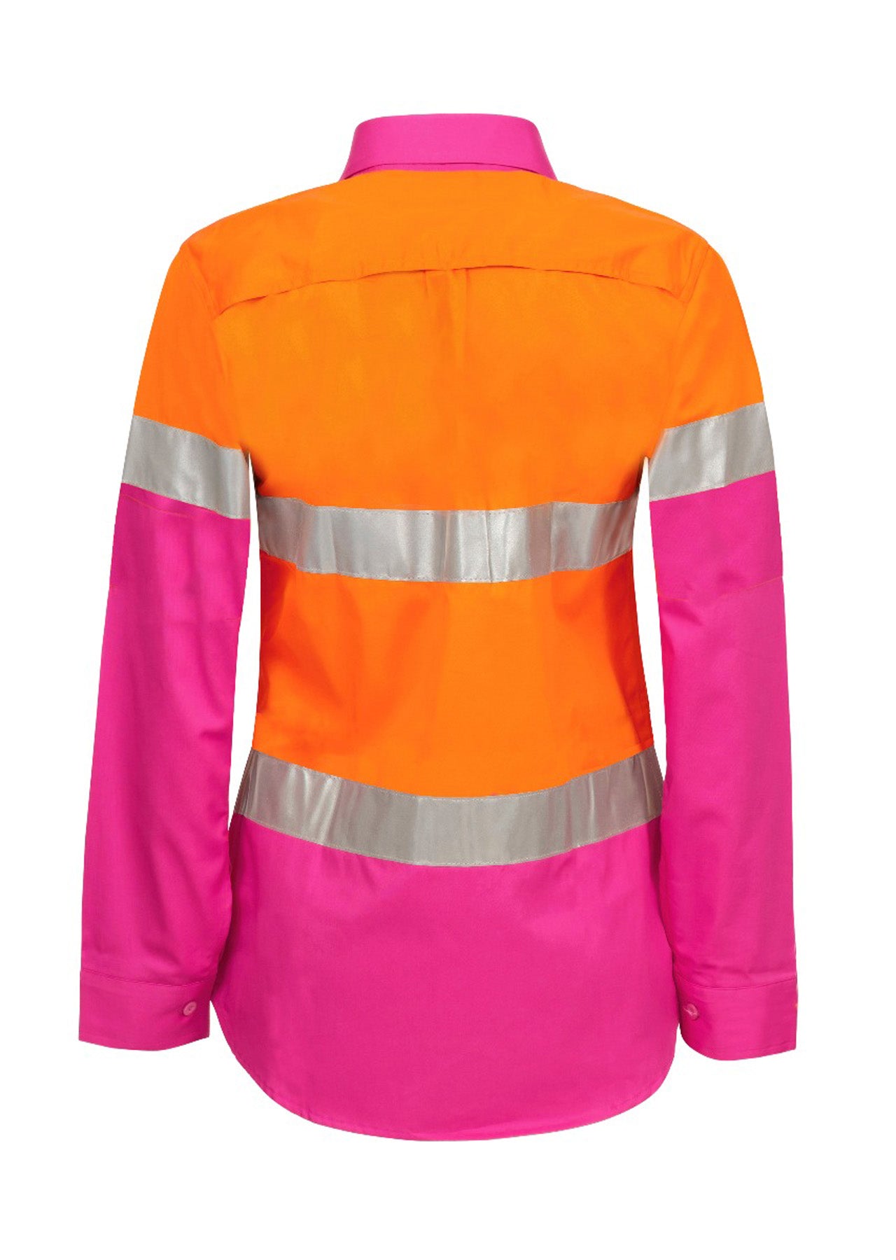 Workcraft WSL501 Ladies Hi vis 2 Tone L/sleeve Shirt