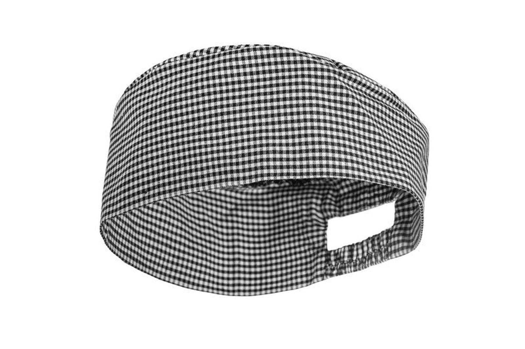 Chefs craft CC105 Chefs Check Cap-Black white check