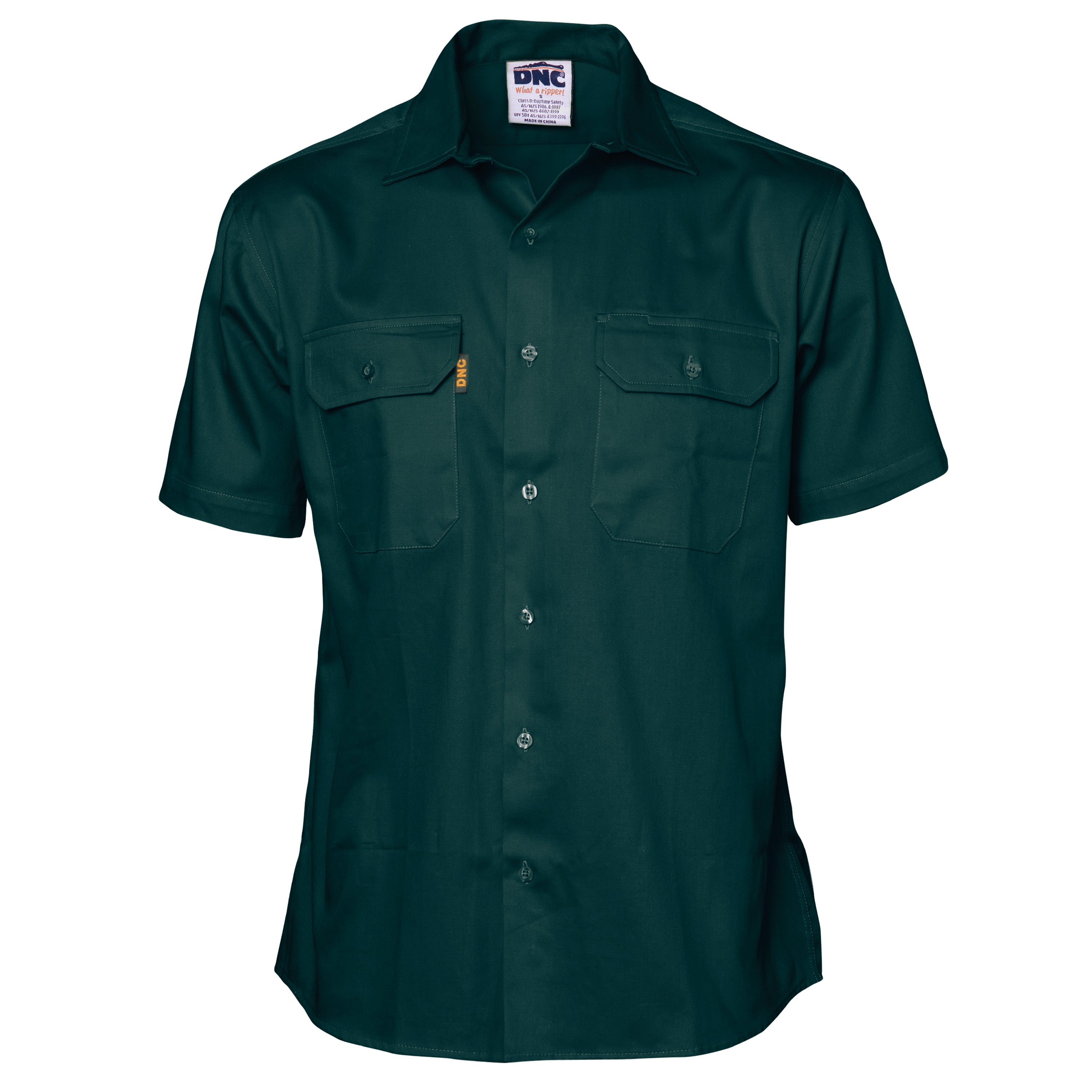 DNC 3201 Cotton Drill Work Shirt Short Sleeve