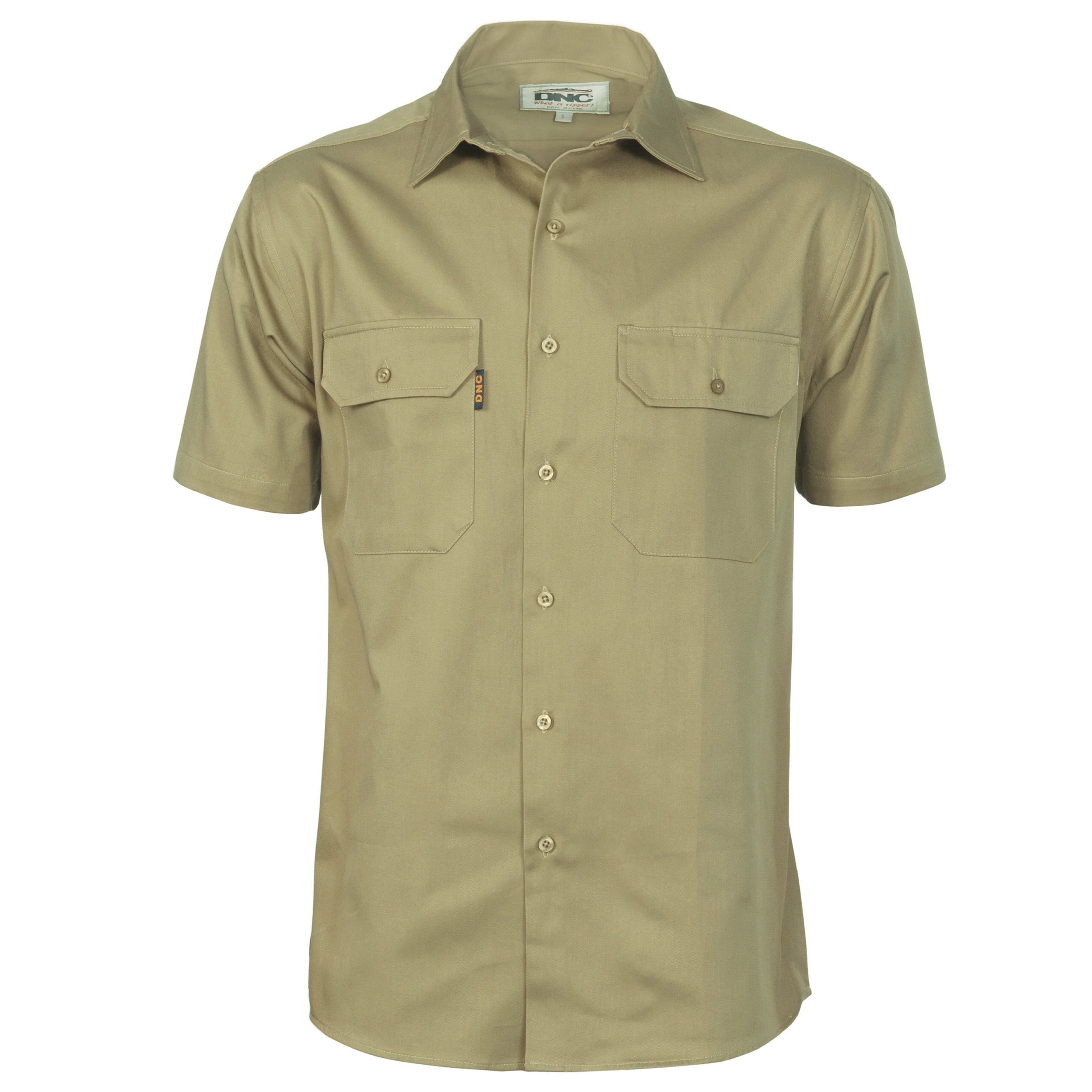 DNC 3201 Cotton Drill Work Shirt Short Sleeve