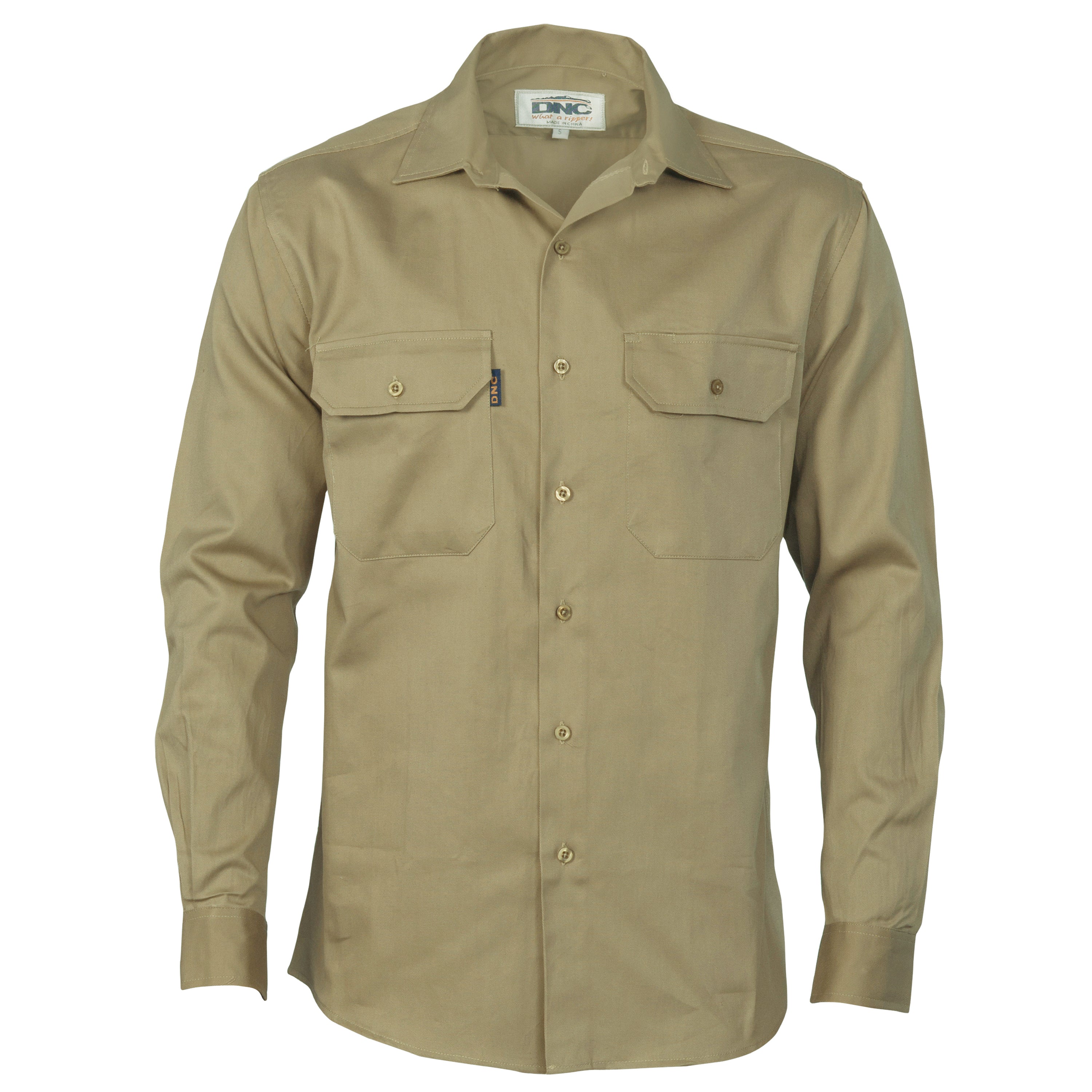 DNC 3202 Cotton Drill Work Shirt Long Sleeve