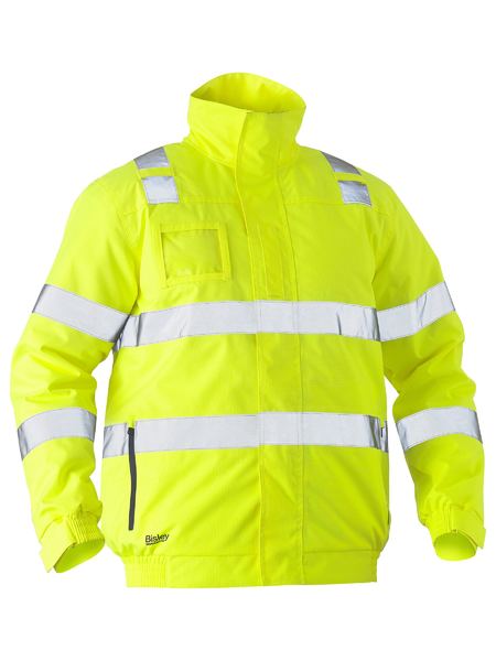 Bisley BJ6770T Taped Hi-vis Wet Weather Bomber Jacket