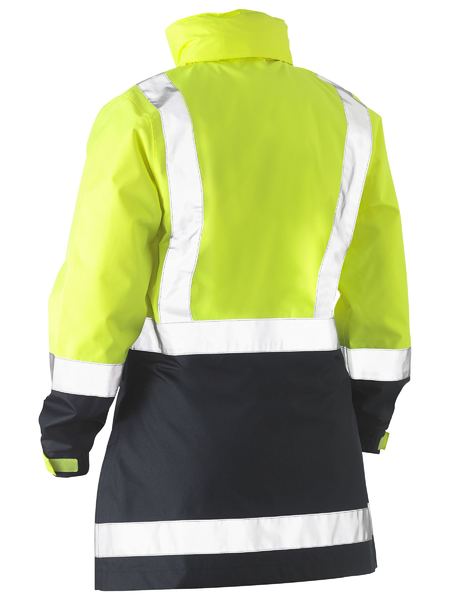 Bisley BJL6966T Women's H Taped Two Tone Hi-Vis Rain Jacket