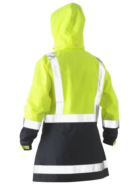 Bisley BJL6966T Women's H Taped Two Tone Hi-Vis Rain Jacket