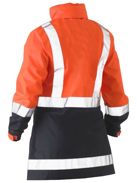 Bisley BJL6966T Women's H Taped Two Tone Hi-Vis Rain Jacket