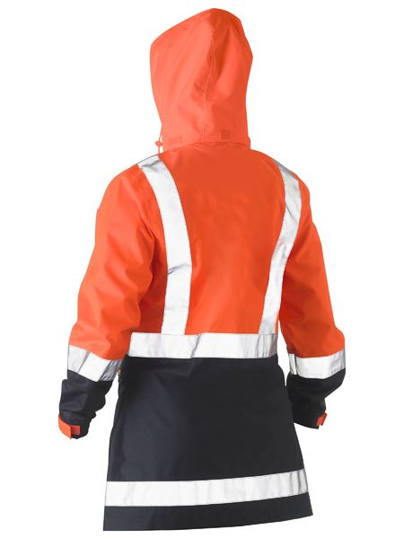 Bisley BJL6966T Women's H Taped Two Tone Hi-Vis Rain Jacket