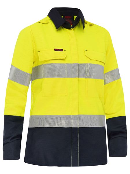 Bisley BL8338T Apex 160 Women's Taped Hi-vis Fr Ripstop Vented Shirt