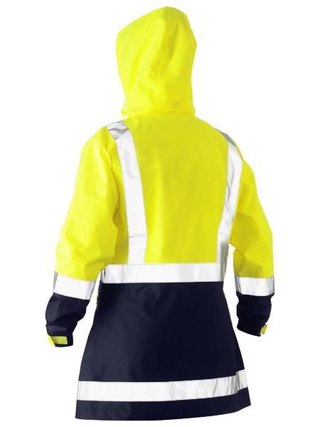 Bisley BJL6766T Women's Taped Hi Vis Recycled Rain Shell Jacket