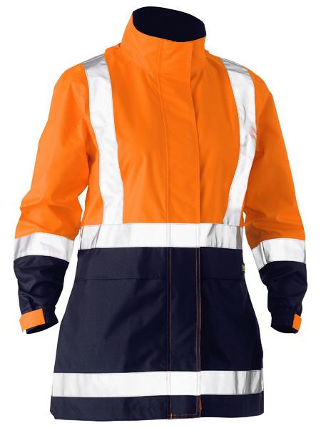 Bisley BJL6766T Women's Taped Hi Vis Recycled Rain Shell Jacket