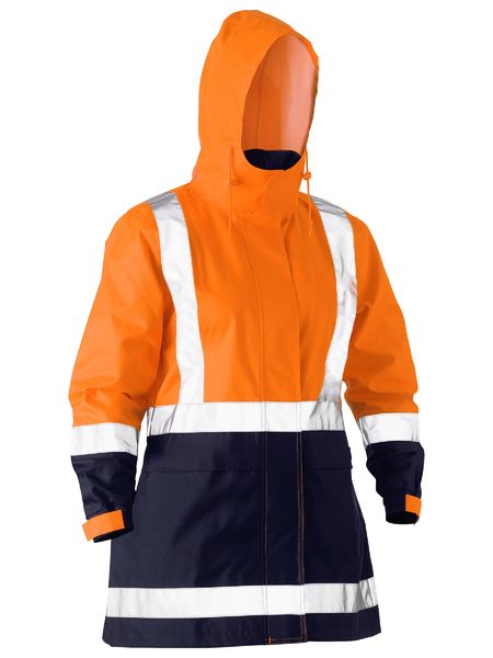 Bisley BJL6766T Women's Taped Hi Vis Recycled Rain Shell Jacket