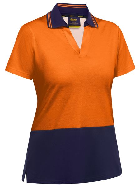 Bisley BKL1234 Women's Hi Vis V-neck Polo