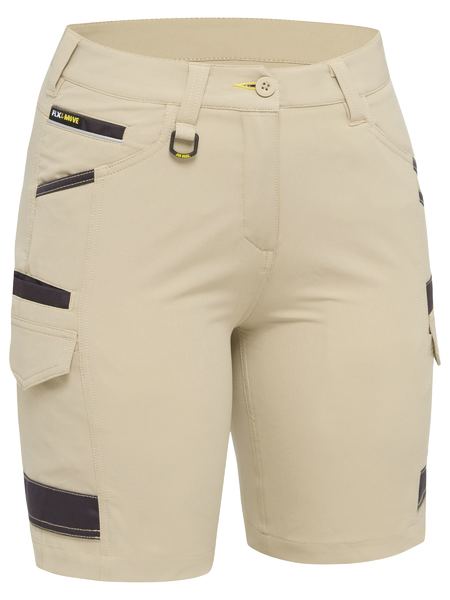 Bisley BSHL1332 Women's Flx & Move 4-way Stretch Zip Cargo Short