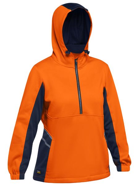 Bisley BKL6571 Women’s Hi Vis Liquid Repellent Fleece Hoodie