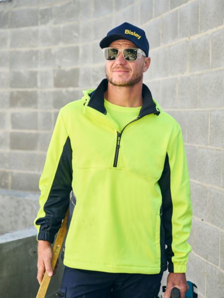 Bisley BK6571 Hi Vis Liquid Repellent Fleece Hoodie