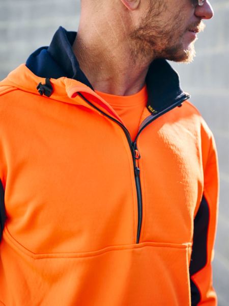 Bisley BK6571 Hi Vis Liquid Repellent Fleece Hoodie