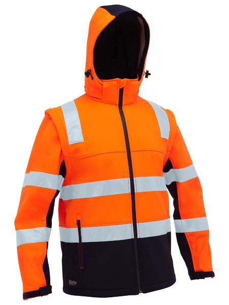 Bisley BJ6078T Taped Two Tone Hi Vis 3 In 1 Soft Shell Jacket