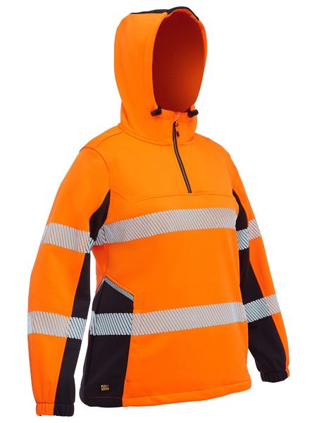 Bisley BKL6571T Women's Flx & Move™ Hi Vis Taped Liquid Repellent Fleece Hoodie