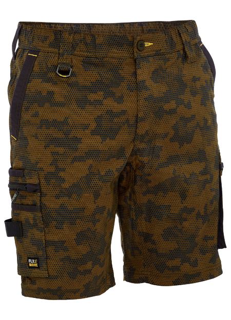 Bisley BSHC1337 Flex & move™ Stretch Canvas Camo Cargo Short – Limited Edition