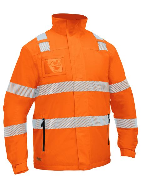 Bisley BJ6842T Taped Hi Vis Heated Jacket With Hood