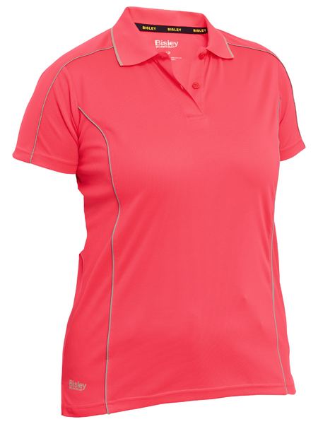 Bisley BKL1425 Women's Cool Mesh Polo With Reflective Piping