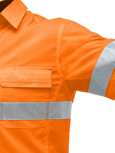 Bisley BS1491T X Airflow™ Hi Vis Taped Stretch Ripstop Shirt