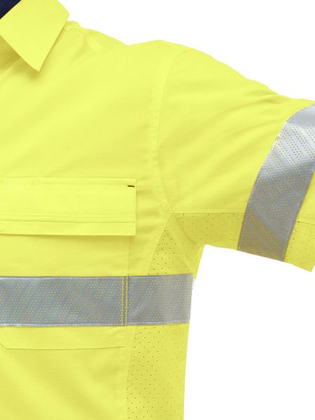 Bisley BS1491T X Airflow™ Hi Vis Taped Stretch Ripstop Shirt